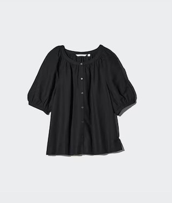 Блузка з суміші льону uniqlo