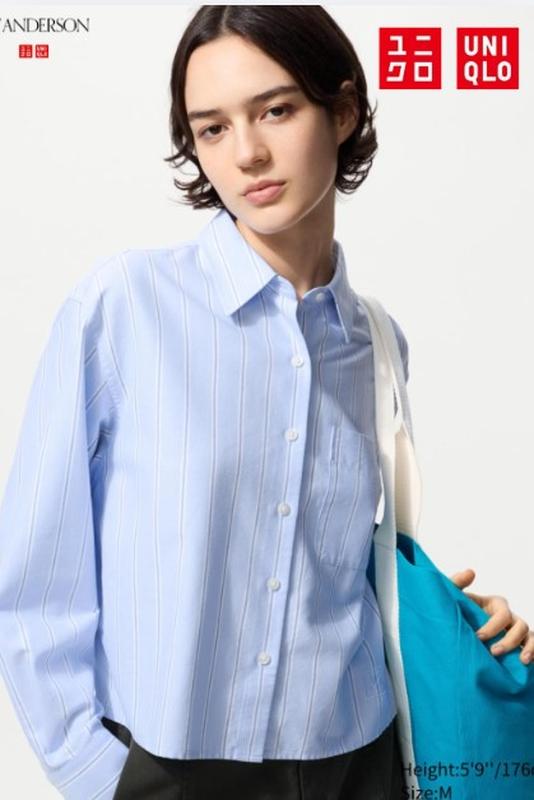 Укорочена сорочка оксфордського крою uniqlo