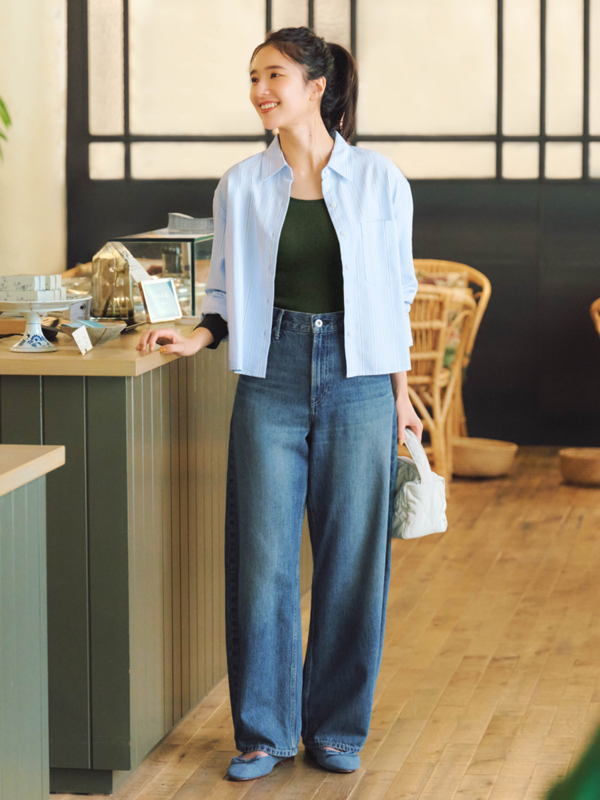 Укорочена сорочка оксфордського крою uniqlo