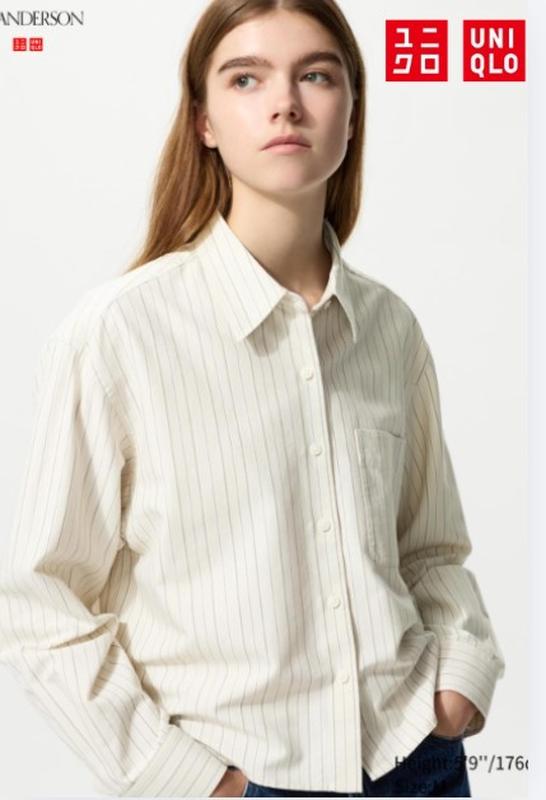 Укорочена сорочка оксфордського крою uniqlo