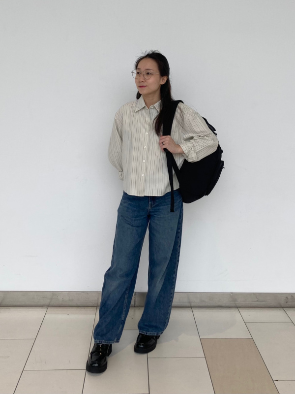 Укорочена сорочка оксфордського крою uniqlo