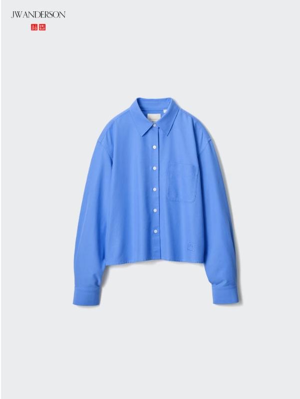 Оксфордская рубашка свободного кроя uniqlo