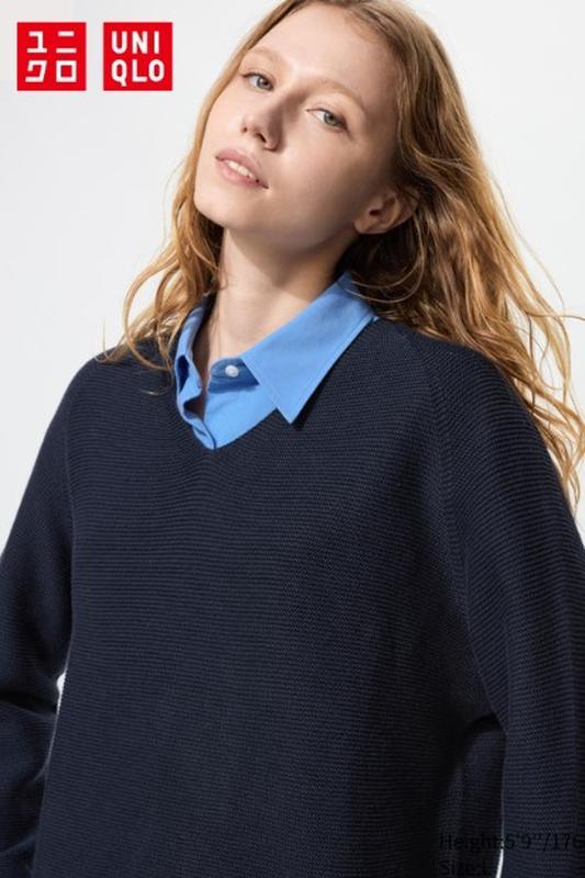 Бавовняний светр 3d в'язки uniqlo