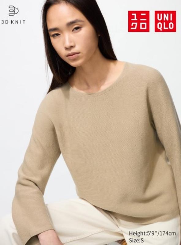 Бавовняний светр 3d в'язки uniqlo