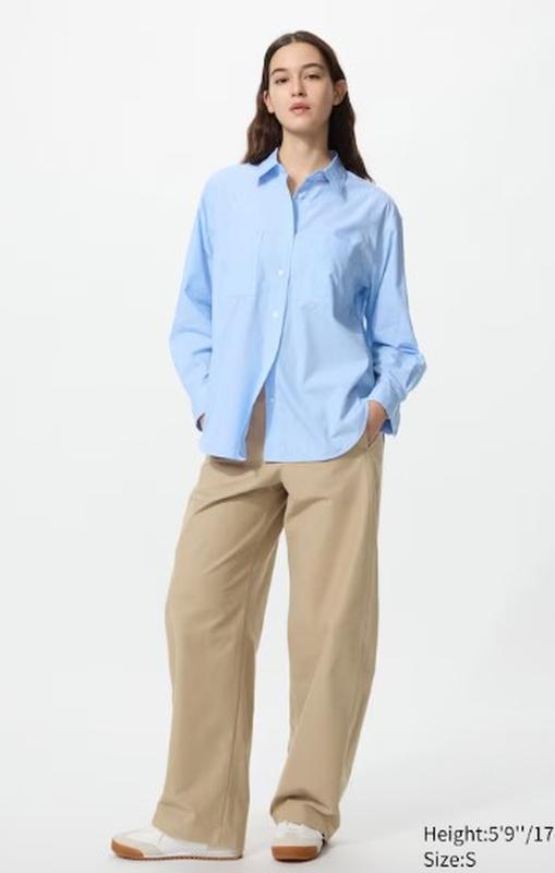 Бавовняна сорочка оверсайз uniqlo