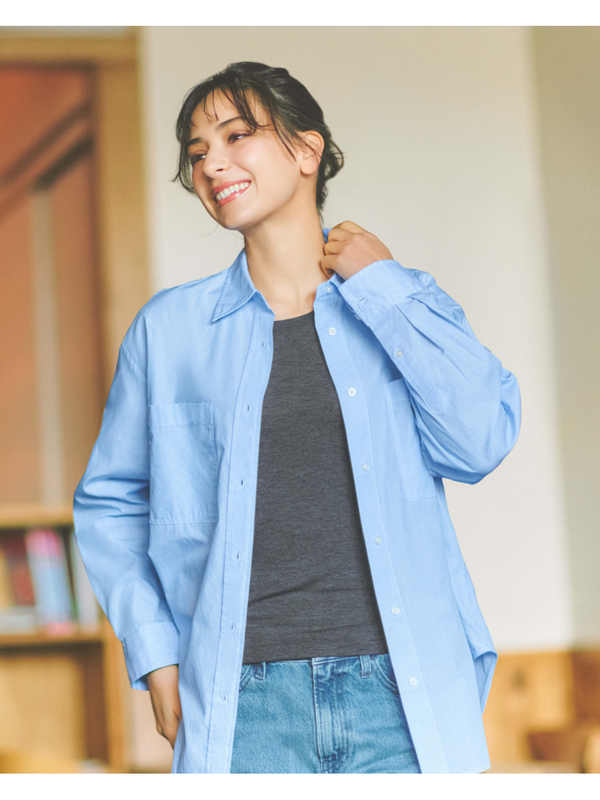 Бавовняна сорочка оверсайз uniqlo