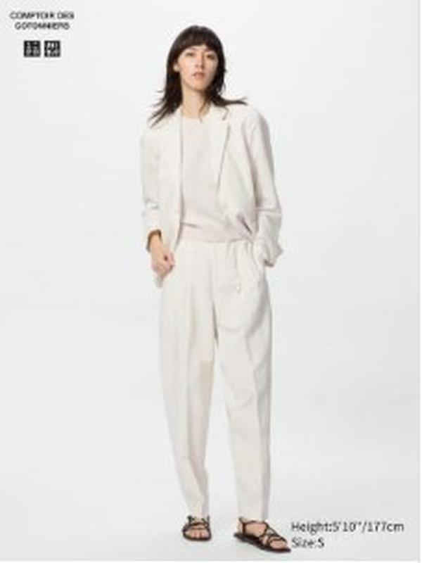 Штани з лляної суміші barrel leg uniqlo