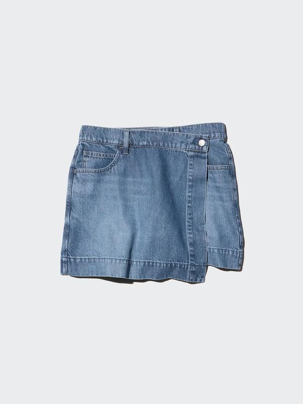 Джинсова спідниця-шорти uniqlo