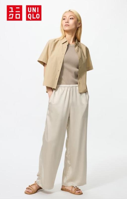 Брюки сатинові uniqlo