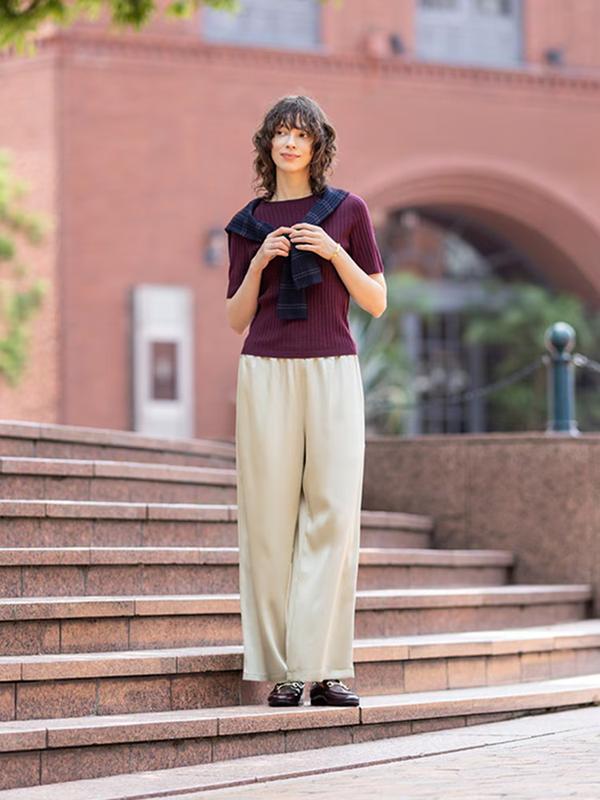 Брюки сатинові uniqlo