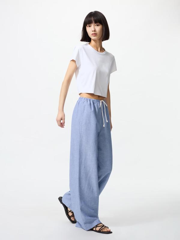 Брюки з лляної суміші uniqlo