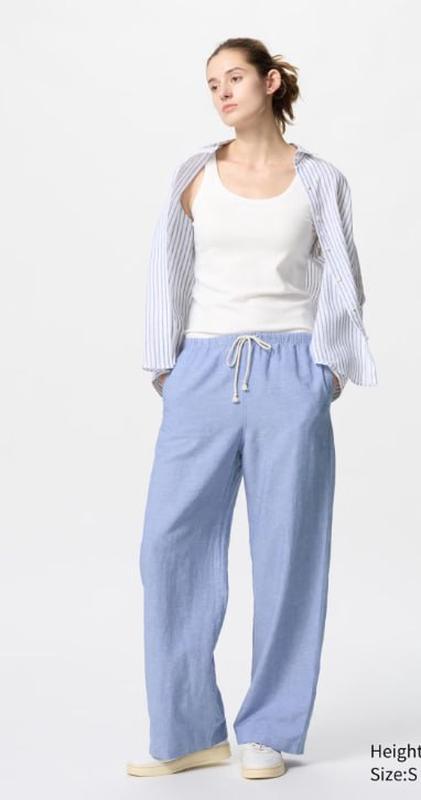 Брюки з лляної суміші uniqlo