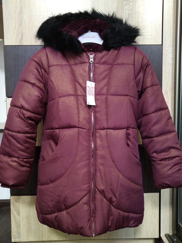 Зимовий мерехтливе пальто matalan на дівчинку 6 років і 5 років