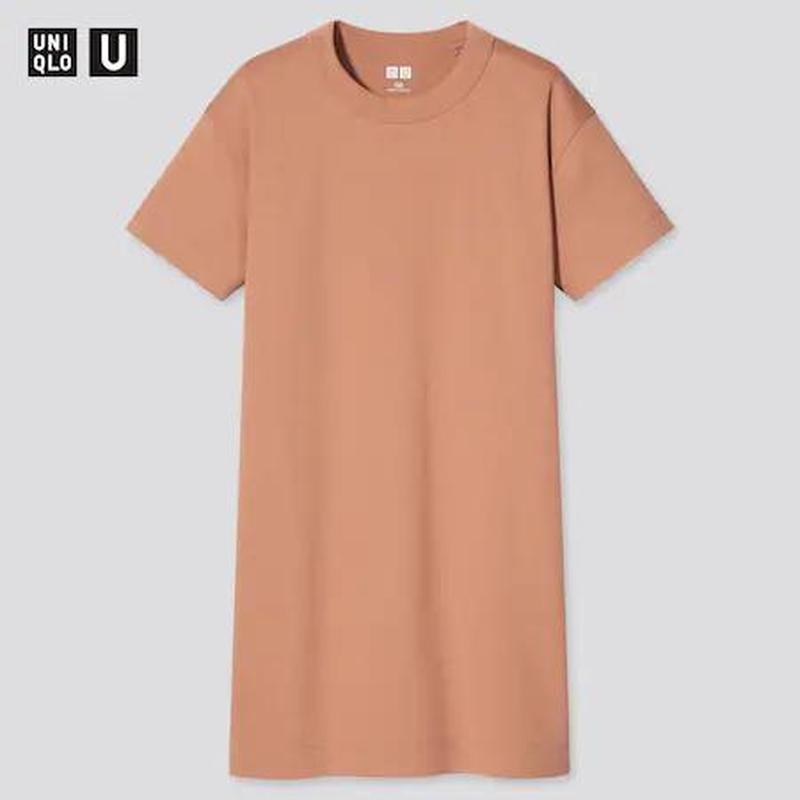 Сукня-футболка з круглим вирізом і короткими рукавами для дівчаток uniqlo