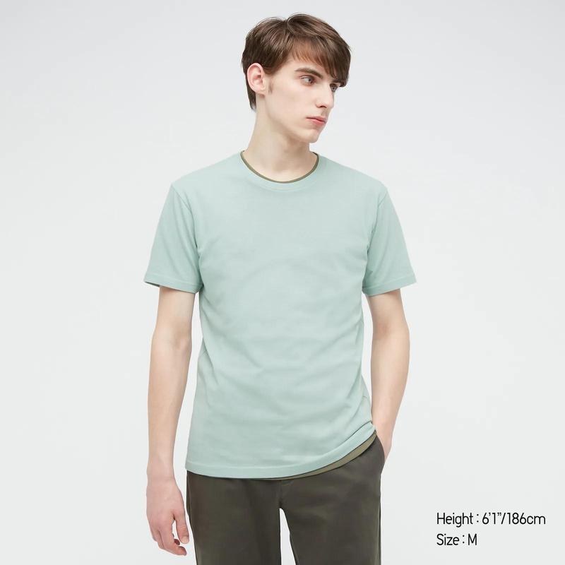Кольорова футболка dry з круглим вирізом і короткими рукавами uniqlo