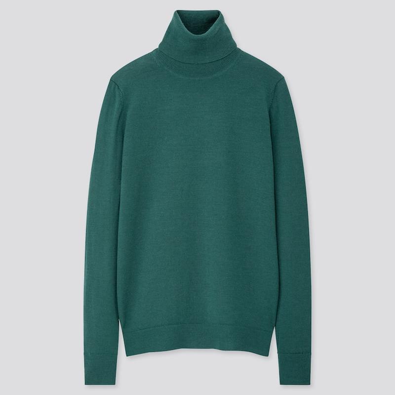 Женская водолазка из камвольной шерсти мериноса uniqlo