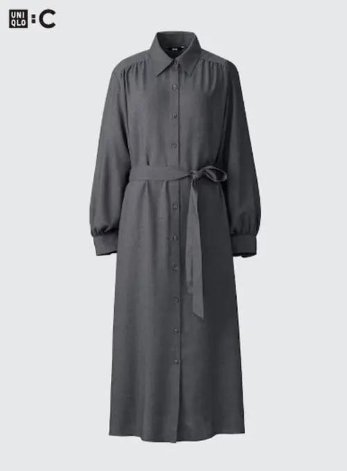 Сукня-сорочка з поясом uniqlo, розмір л