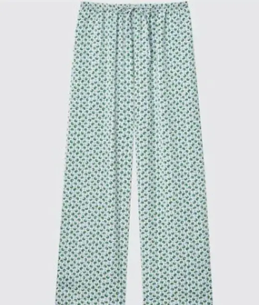 Атласовые прямые брюки с драпировкой uniqlo