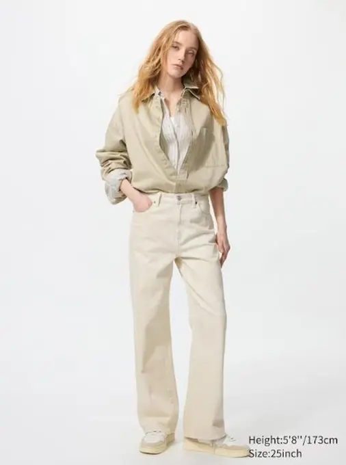 Джинси wide straight uniqlo