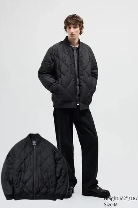 Пуховик-бомбер uniqlo коллаборація з white mountaineering