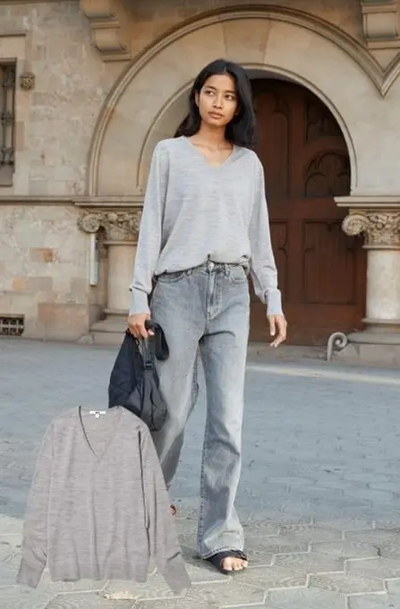 Cветр з вовни мериноса uniqlo