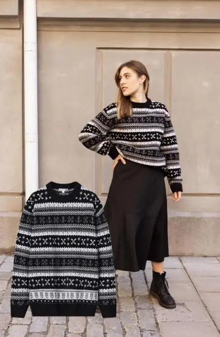 Светр fair isle із пряжі суфле (jw anderson) uniqlo