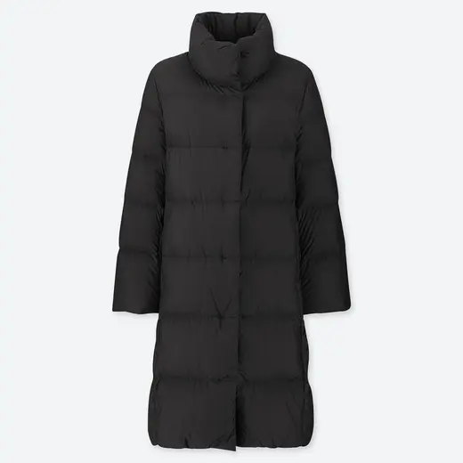 Легке пухове пальто з коміром-стійкою uniqlo