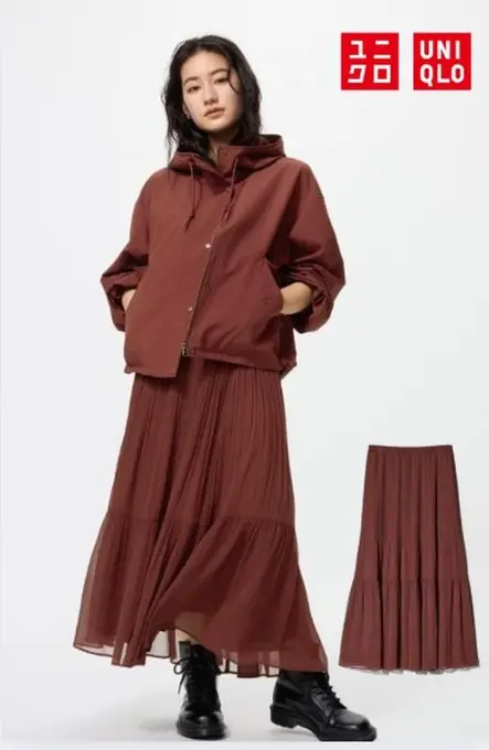Шифонова спідниця uniqlo