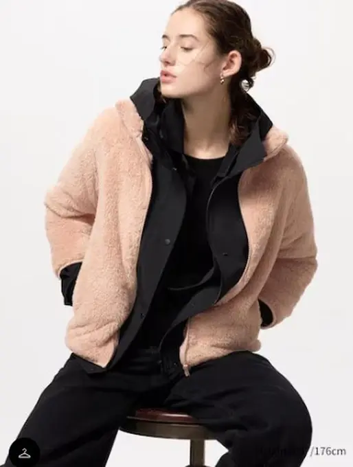 Пухнастий флісовий кардиган uniqlo
