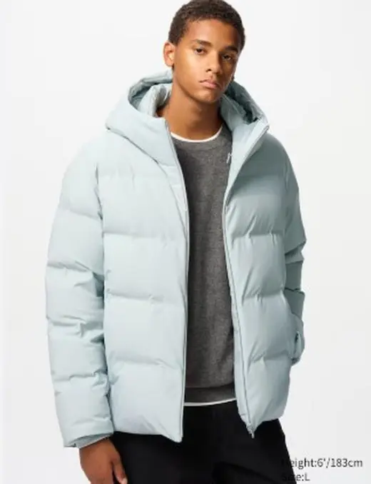 Теплий зимовий безшовний пуховик 3d cut uniqlo