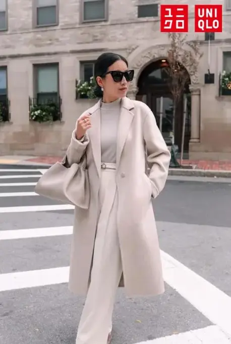Пальто double face uniqlo