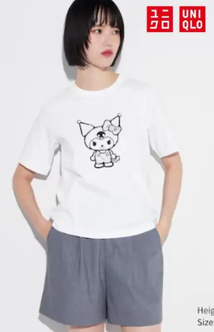 Футболка uniqlo з колекції hello kitty 50th anniversary ut, розмір л