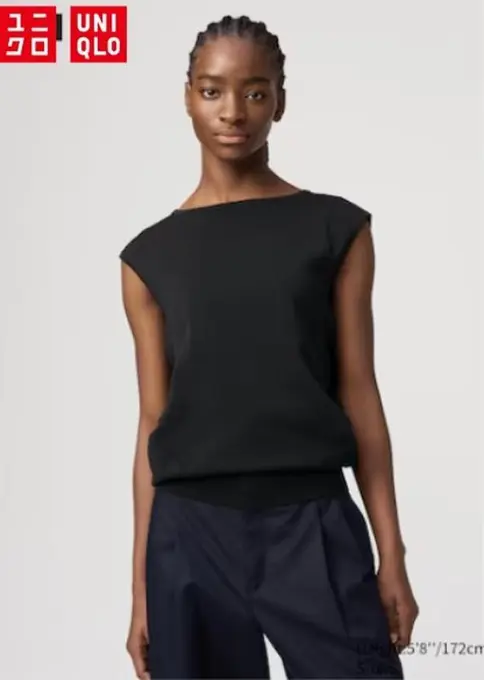 Светр-кокон без рукавів uniqlo