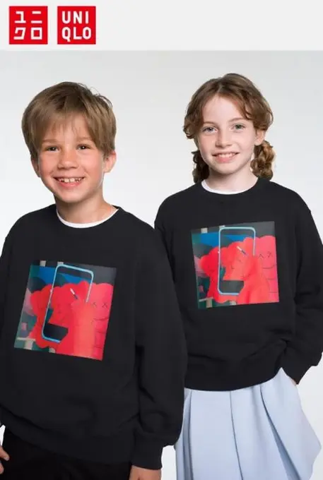 Дитячий світшот kaws + warhol від uniqlo