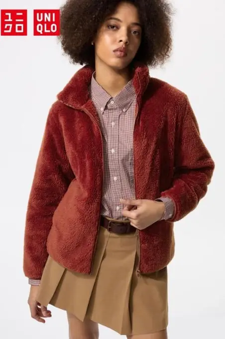 Пухнастий флісовий кардиган uniqlo