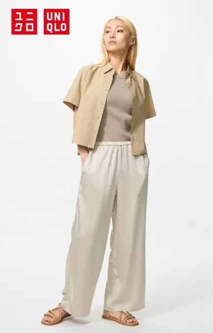 Брюки сатинові uniqlo