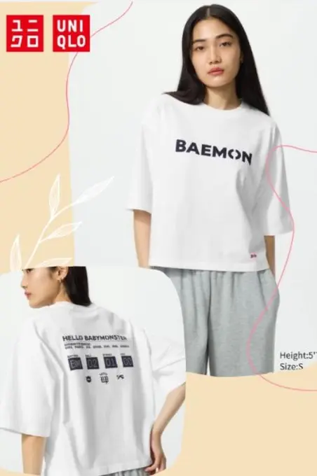 Футболка з графікою babymonster ut uniqlo