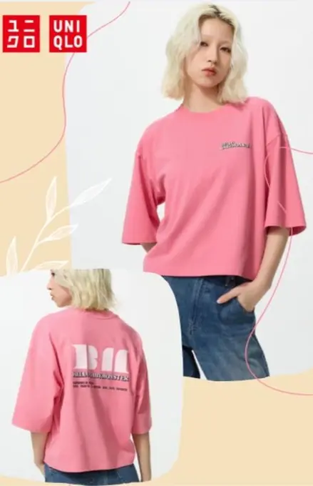 Футболка з графікою babymonster ut uniqlo