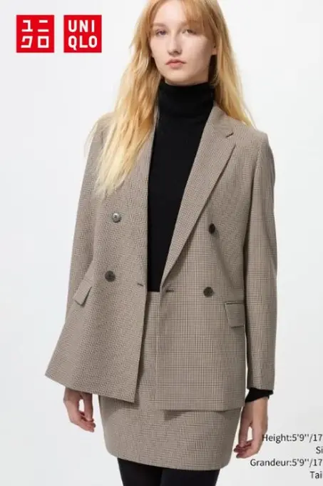 Двобортний піджак uniqlo
