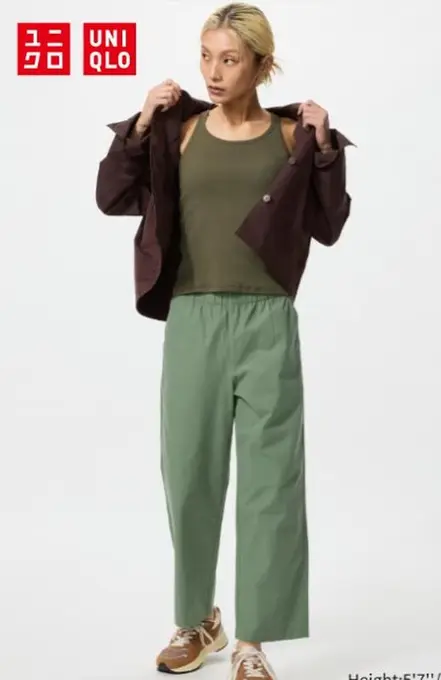 Бавовняні штани вільного крою uniqlo