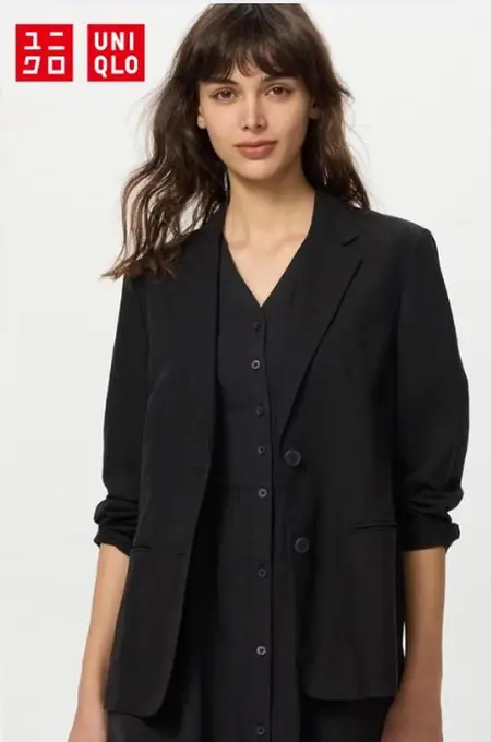 Піджак із суміші льону uniqlo