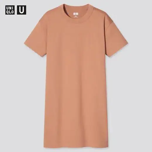 Сукня-футболка з круглим вирізом і короткими рукавами для дівчаток uniqlo