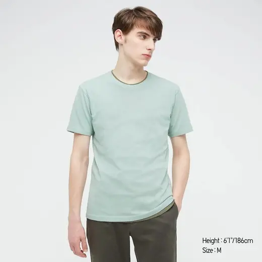 Кольорова футболка dry з круглим вирізом і короткими рукавами uniqlo